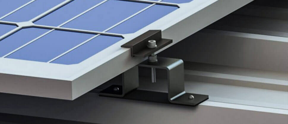 solar panel with omega clamp